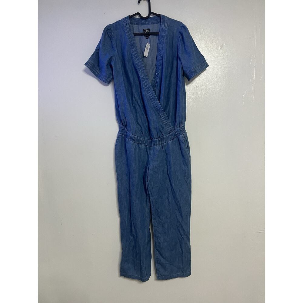 GAP Maternity Blue Chambray Jumpsuit Utility Size Small • NWT!